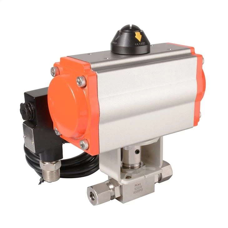 الفولاذ المقاوم للصدأ 6000psi ضغط هوائي الكرة صمام مع ملف إثبات الانفجار